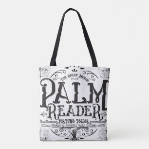 Palm Reader Vintage Magic Fortune Teller Sign Tote Bag