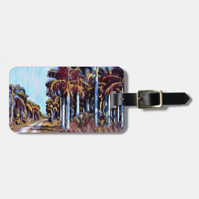 Palm Road Luggage Tag (Front Horizontal)