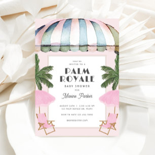 Palm Royale Baby Shower Invitation