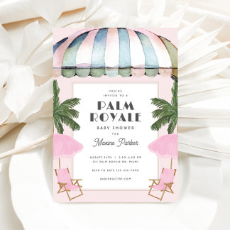 Palm Royale Baby Shower Invitation