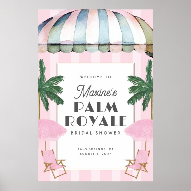 Palm Royale Party Sign (Front)
