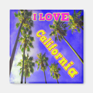 "Palm Sky: I LOVE California 1" Magnet