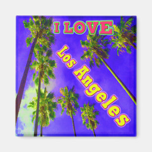 "Palm Sky: I LOVE Los Angeles 1" Magnet