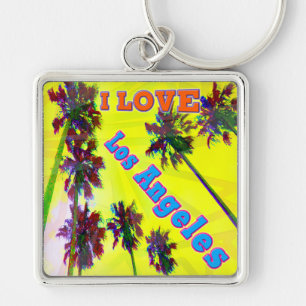 "Palm Sky: I LOVE Los Angeles 2" Keychain