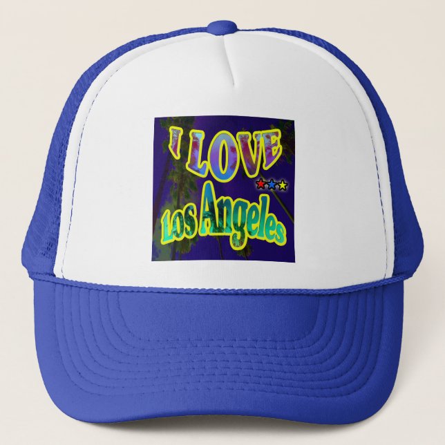 "Palm Sky: I LOVE Los Angeles 4" Hat (Front)