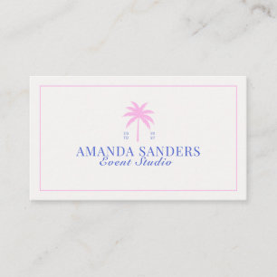 Palm, Social Club aesthetic, event planner Business Card