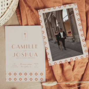 Palm spring retro wedding  invitation