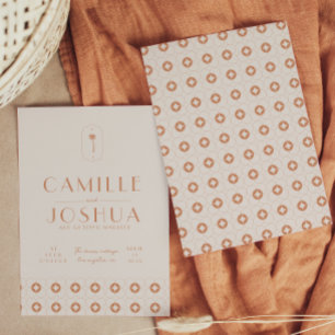 Palm spring retro wedding  invitation