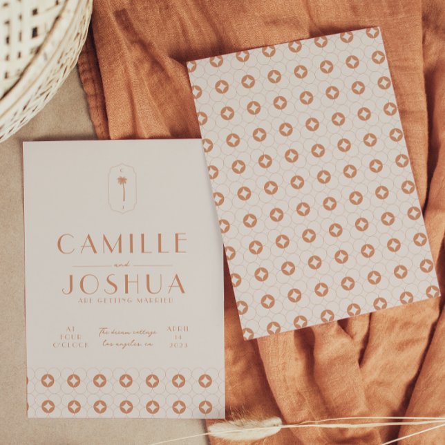 Palm spring retro wedding  invitation (Creator Uploaded)