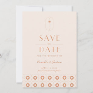 Palm spring retro wedding Save The Date Invitation