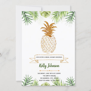 Palm spring shower party invitation