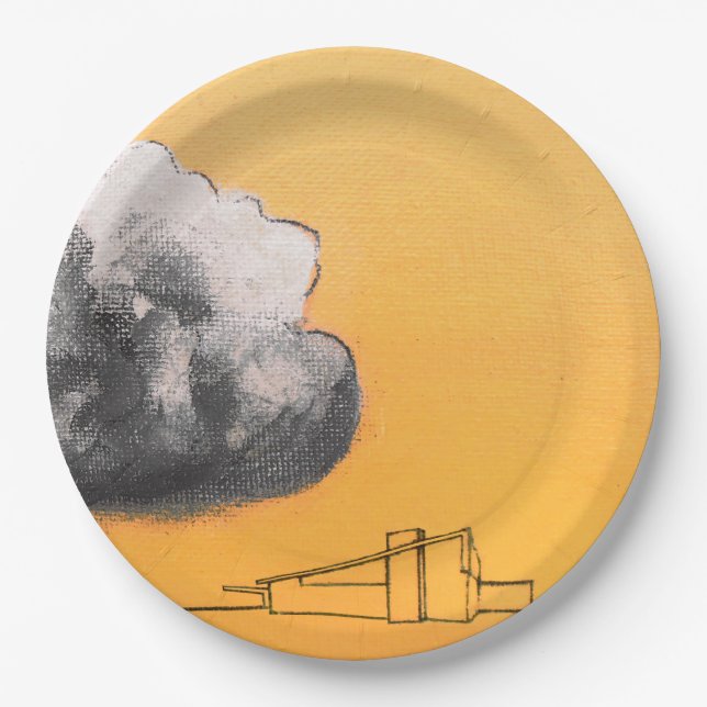 Palm Springs Alexander Storm Cloud Approaching Din Paper Plate (Front)