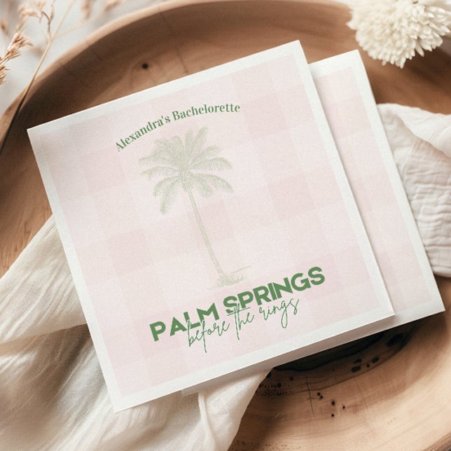 Palm Springs Bachelorette  Napkin (Creator Uploaded)