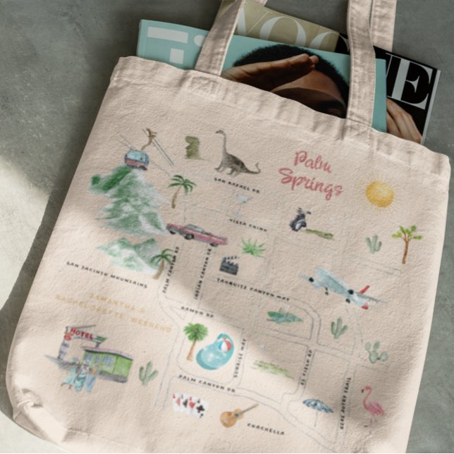 Palm Springs Bachelorette Party | Bridesmaid Gift  Tote Bag (Creator Uploaded)