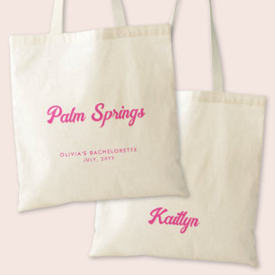 Palm Springs Bachelorette Party Personalised Tote Bag