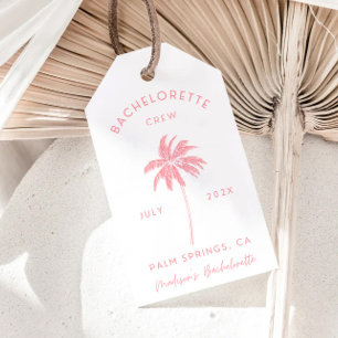 Palm Springs Bachelorette Thank You Favour Tag