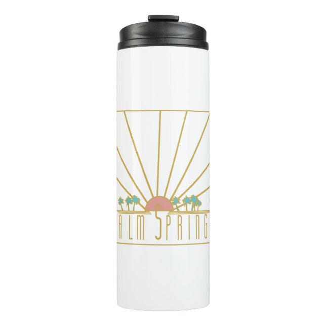 Palm Springs Bachelorette/Wedding Can Cooler Thermal Tumbler (Front)