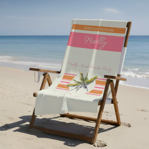 Palm Springs Before the Ring – Retro Bachelorette Beach Towel