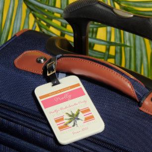 Palm Springs Before the Ring – Retro Bachelorette Luggage Tag