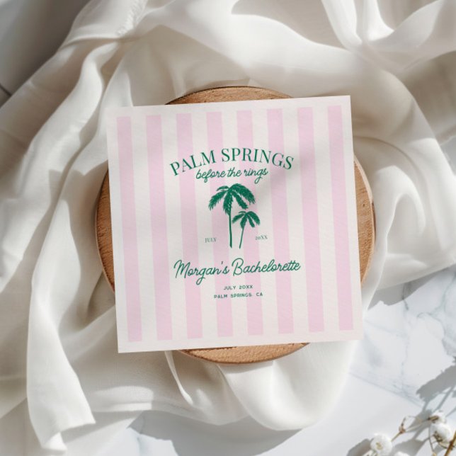 Palm Springs Before The Rings Bachelorette Napkin (Creator Uploaded)