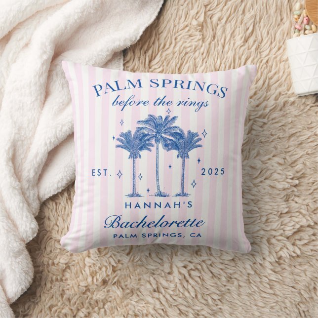 Palm Springs Before The Rings Blue Bachelorette Cushion (Blanket)