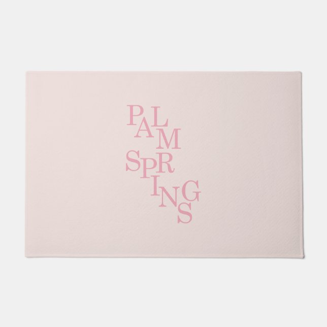 Palm Springs Blush Pink Doormat (Front)