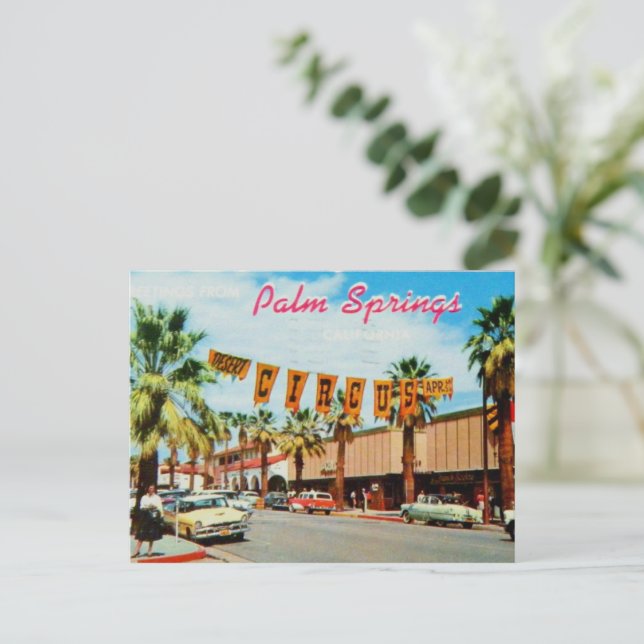 Palm Springs, Calfornia vintage 1950s Postcard (Standing Front)