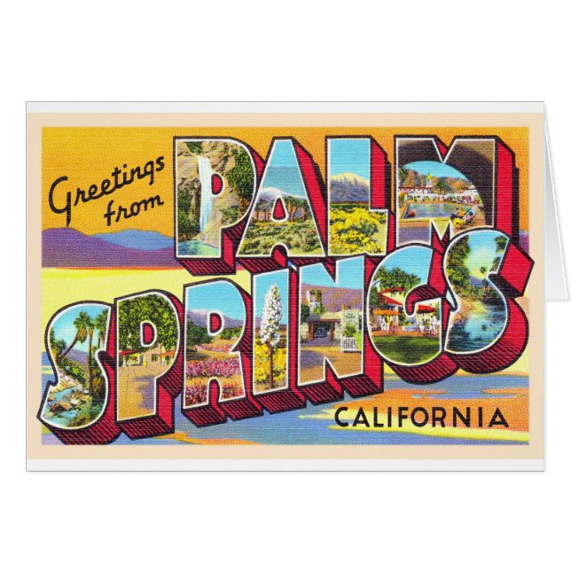 Palm Springs California CA Large Letter Postcard (Front Horizontal)
