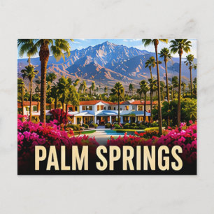 Palm Springs California Desert Midcentury Travel Postcard