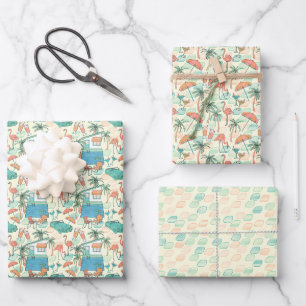 Palm Springs California Inspired Mid Century Wrapping Paper Sheet