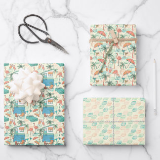 Palm Springs California Inspired Mid Century Wrapping Paper Sheet