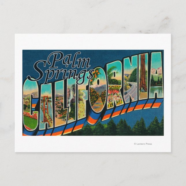 Palm Springs, California - Large Letter Scenes Postcard (Front)