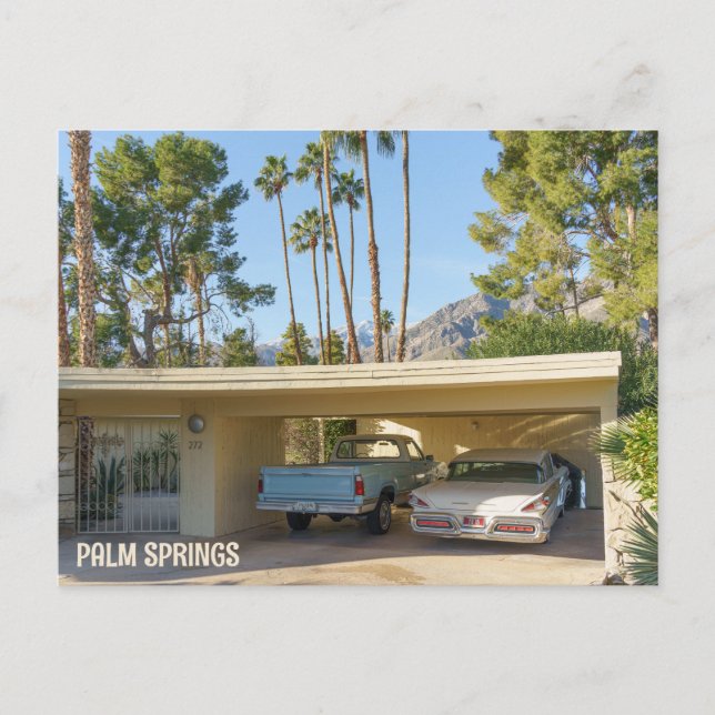 Palm Springs California Midcentury Modern Photo Postcard (Front)