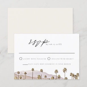 PALM SPRINGS California Mountain Skyline RSVP Card