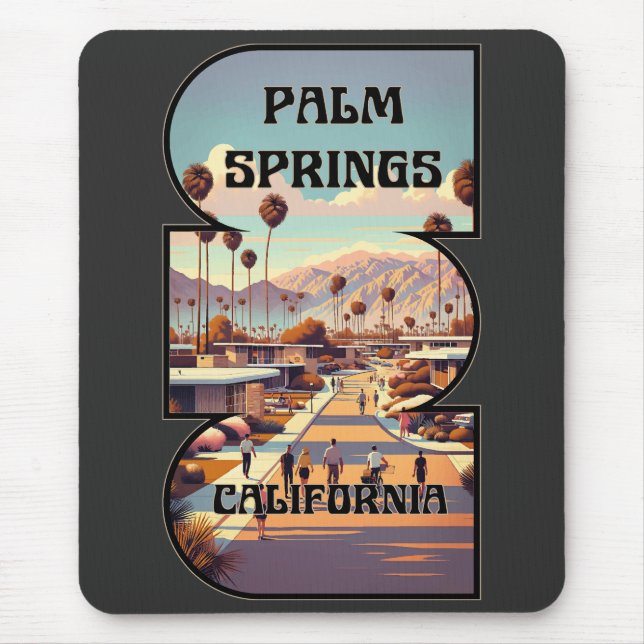 Palm Springs, California Mouse Mat (Front)