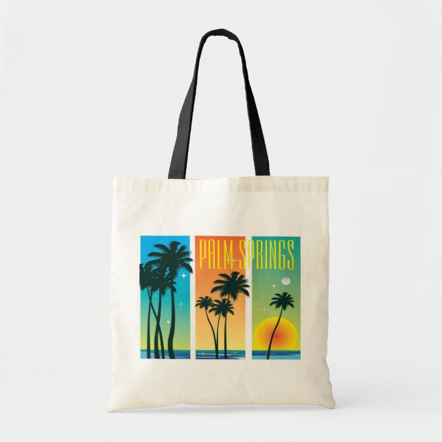 Palm Springs California Palm Trees Budget Tote Bag (Front)