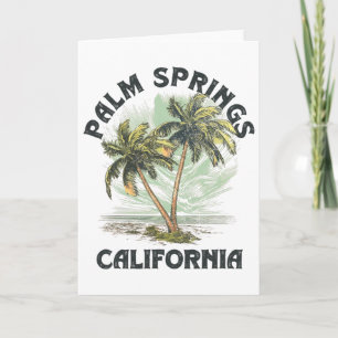 Palm Springs California Palms Vintage Beach For Me Card