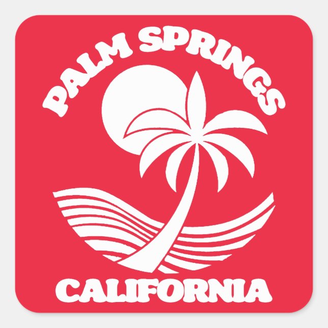 Palm Springs California Square Sticker (Front)