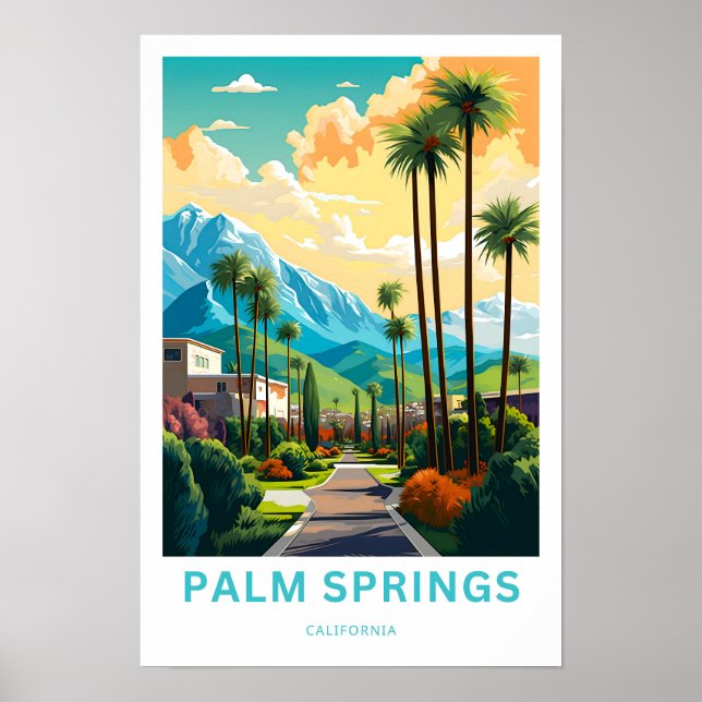 Palm Springs California Travel Print (Front)