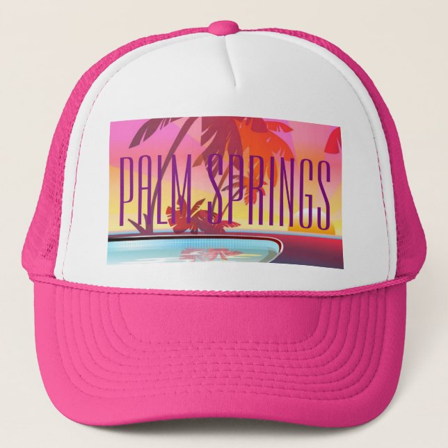 Palm Springs California Trucker Hat (Front)