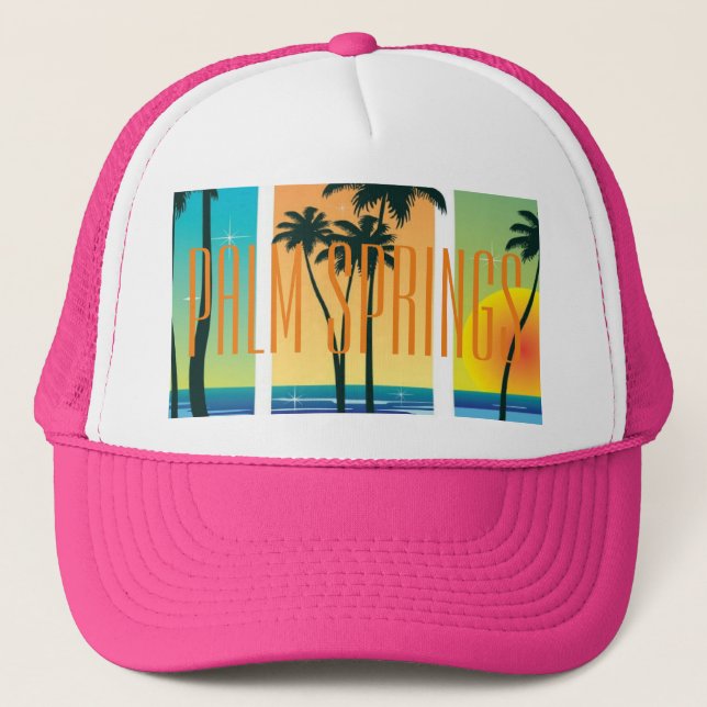 Palm Springs California Trucker Hat (Front)