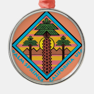 PALM SPRINGS California USA original artwork Metal Tree Decoration