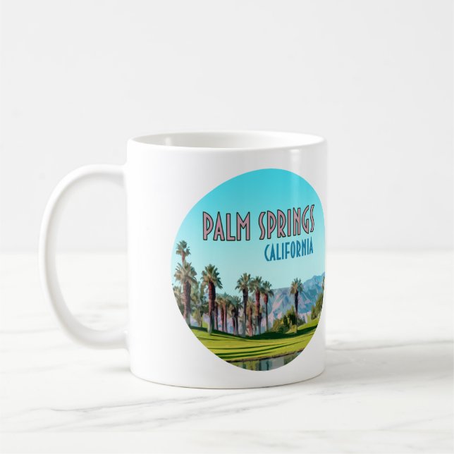 Palm Springs California Vintage Coffee Mug (Left)