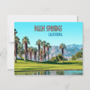 Palm Springs California Vintage Flat Card
