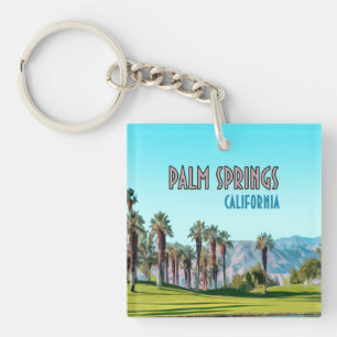Palm Springs California Vintage Key Ring