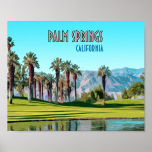 Palm Springs California Vintage Poster
