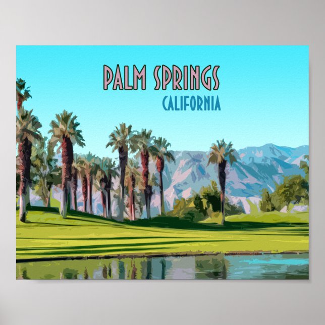 Palm Springs California Vintage Poster (Front)