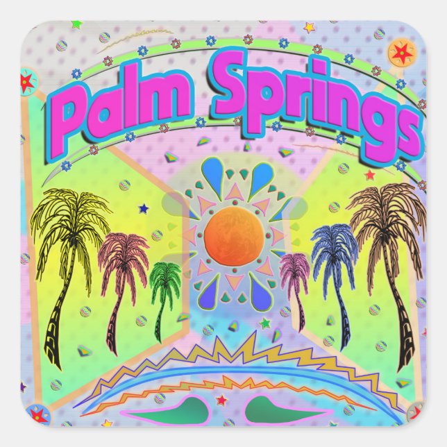 Palm Springs Calm Desire Sticker (Front)