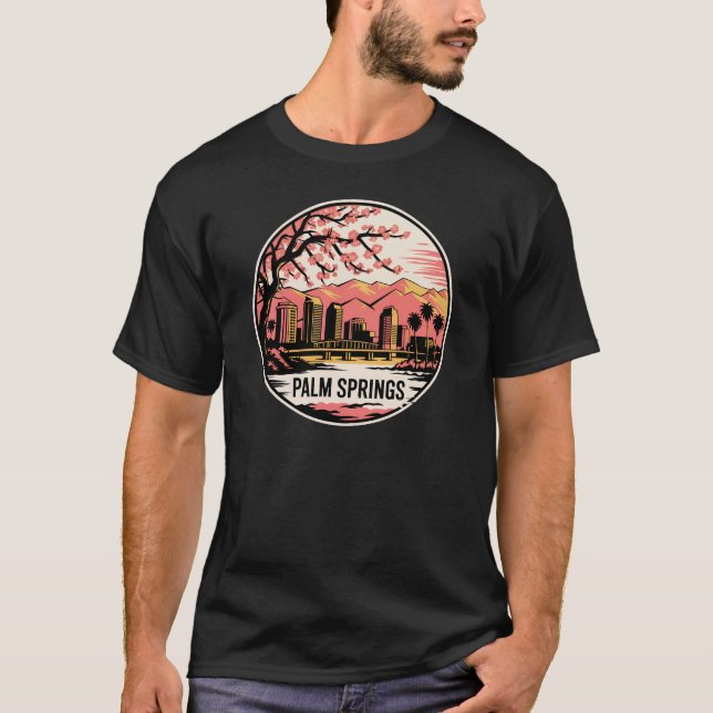 Palm Springs City California USA T-Shirt (Front)
