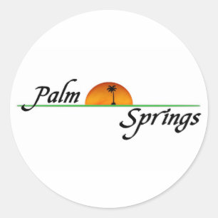 Palm Springs Classic Round Sticker